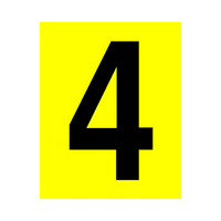 Black Number on Yellow Background