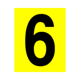 Black Number on Yellow Background