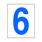 Blue Number on White Background